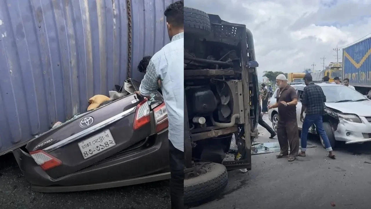 লরি উল্টে প্রাইভেটকারের ওপর, নিহত ৪
