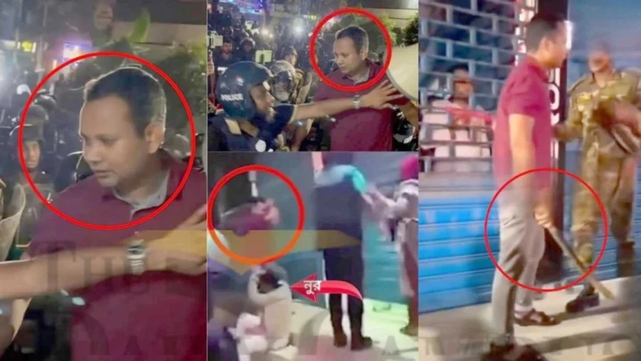 নুরের ওপর হামলা চালানো কে এই লাল টি-শার্ট পরা যুবক?