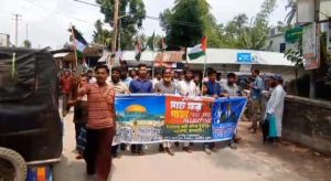 কাঠালিয়া উপজেলায় ‘মার্চ ফর গাজা’ কর্মসূচি শ্রমিকদের প্রতিবাদ সমাবেশ