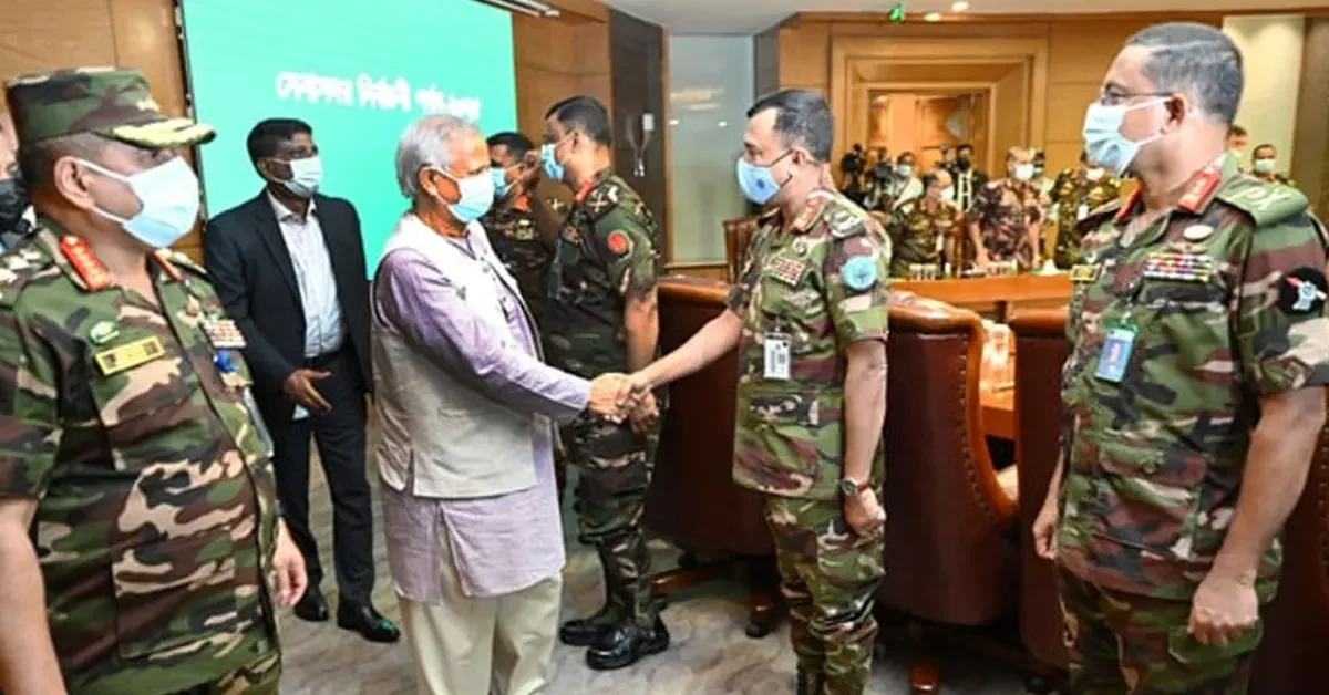 ড. মুহাম্মদ ইউনূস : ছবি-সংগৃহীত সেনা সদর নির্বাচনী পর্ষদ-২০২৫ উদ্বোধন করলেন প্রধান উপদেষ্টা